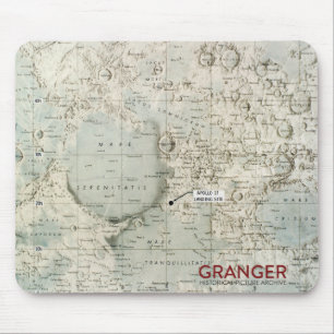 Moon Map Mouse Pad