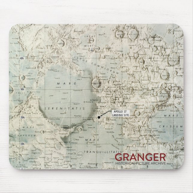 Moon Map Mouse Pad (Front)