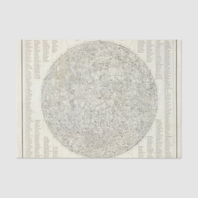 Moon Map Tissue Paper (Front)