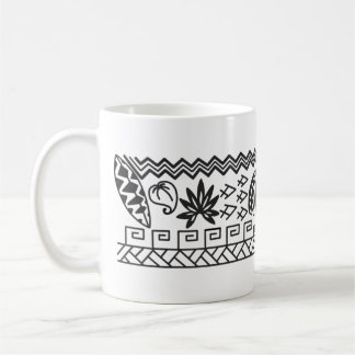 Moon meditation Polynesian tattoo mug
