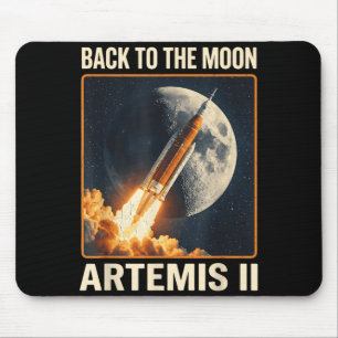 Moon Mission 2 Launch Back to the Moon Rocket Mouse Mat
