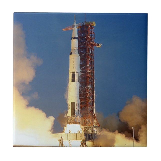 Moon Mission Spacecraft Ground View Tile (Front)