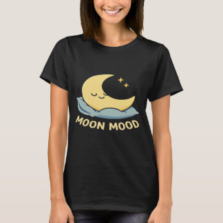 Moon Mood – Cute Sleeping Moon Design T-Shirt