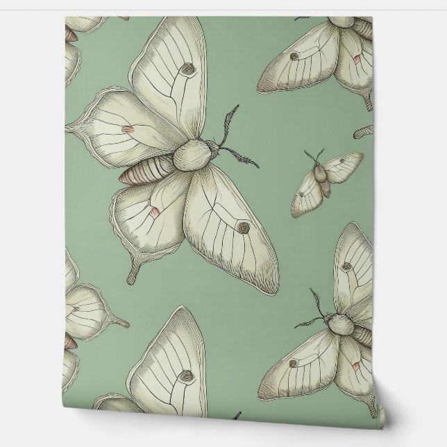 Moon Moth (Large Print) Wallpaper (Unrolling)