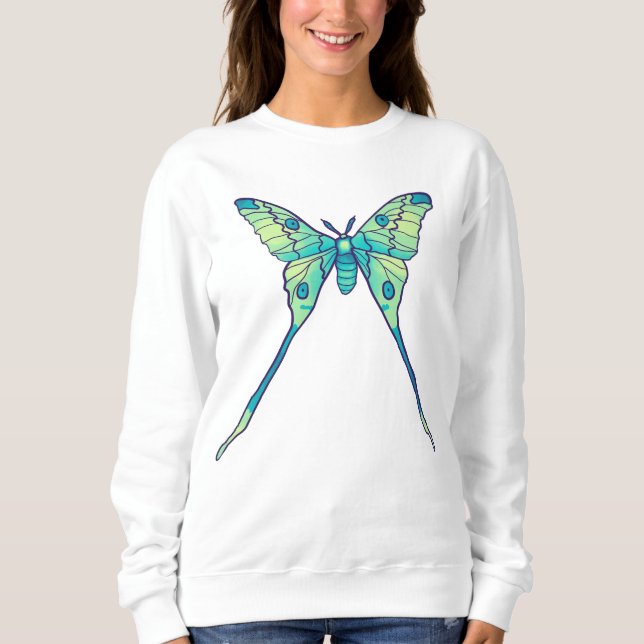 Moon Moth Magic - Butterfly Lover Art Sweatshirt (Front)