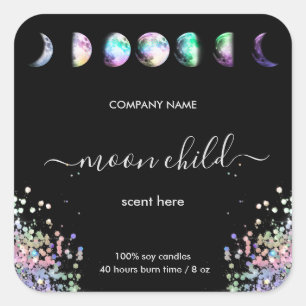 Moon Mystic Intension Celestial jar label crystal