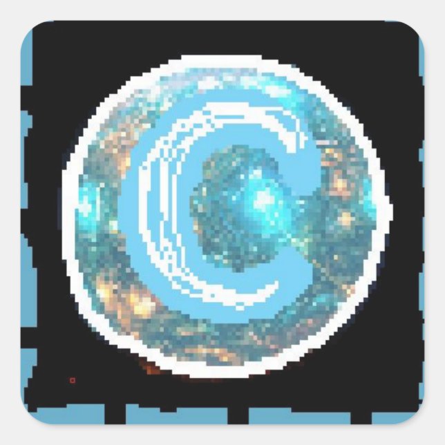 Moon Night Square Sticker (Front)