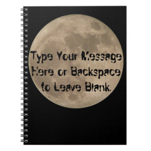 Moon Notebook Custom Full Moon Journal Book Gifts