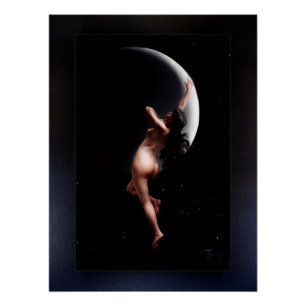 Moon Nymph by Luis Ricardo Falero Poster