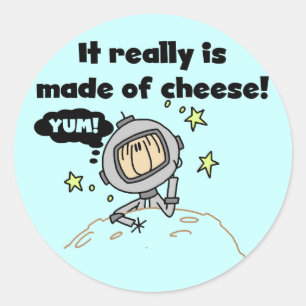 Moon of Cheese Tshirts and Gifts Classic Round Sticker