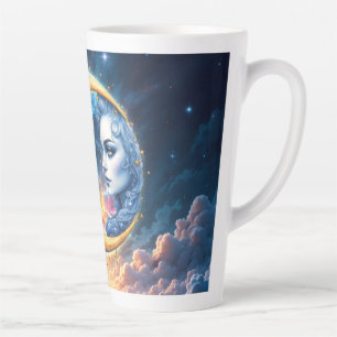 Moon of Eternal Balance – Fire & Water Souls. Latte Mug