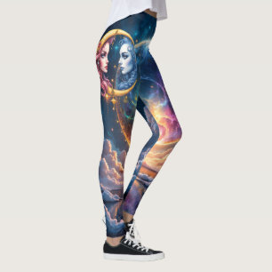 Moon of Eternal Balance – Fire & Water Souls. Leggings