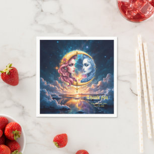 Moon of Eternal Balance – Fire & Water Souls.  Napkin
