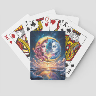 Moon of Eternal Balance – Fire & Water Souls. Playing Cards