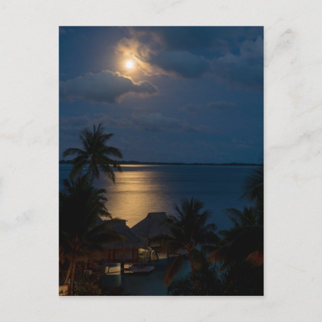 Moon on bora bora postcard (Front)