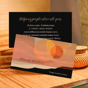Moon on the Lake Meditation Business Card