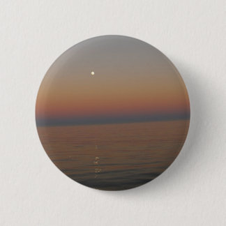 Moon on the sea 6 cm round badge