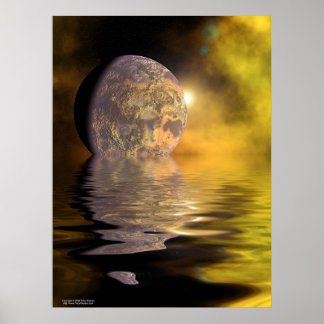 Moon on the water poster