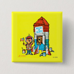 Moon or Bust! 15 Cm Square Badge