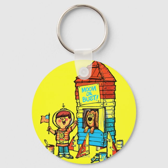Moon or Bust! Key Ring (Front)
