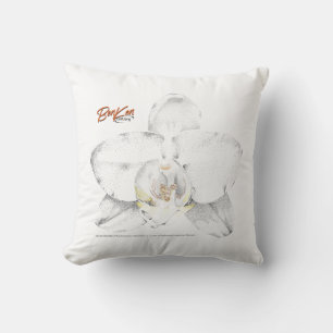 Moon Orchid Throw Pillow