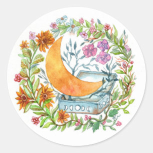 Moon out of the Box Classic Round Sticker