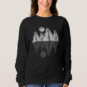 Moon Outdoor Nature Trees Wildlife Reflection Fore Sweatshirt