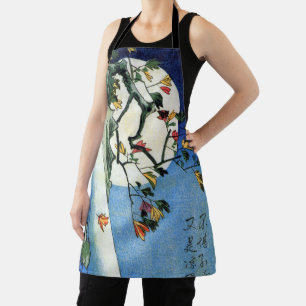 Moon over a Waterfall, Hiroshige, Ukiyo-e Apron