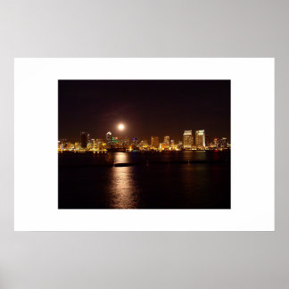 moon over bay poster