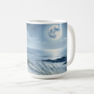 Moon Over Calm Sea Coffee Mug