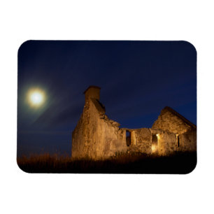 Moon Over Cottage Ruins County Galway, Ireland Magnet