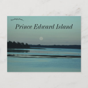 Moon Over Herons Charlottetown PEI Canada Postcard