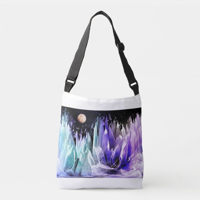 "Moon Over Iceland" Crossbody Bag (Front)