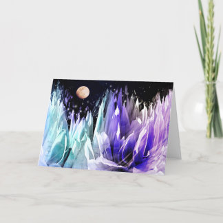 "Moon Over Iceland" Greeting Card
