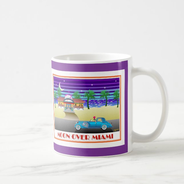 Moon Over Miami Purple Coffee Mug (Right)