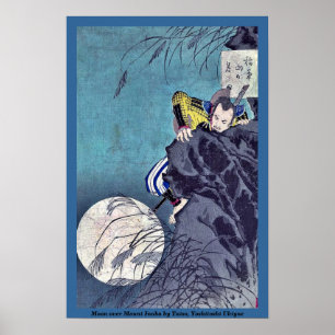 Moon over Mount Inaba by Taiso, Yoshitoshi Ukiyoe Poster