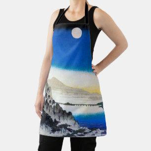Moon over Mountain Landscape, Hiroshige, Ukiyo-e Apron