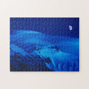 Moon Over Mt. Everest Tibet, China Jigsaw Puzzle