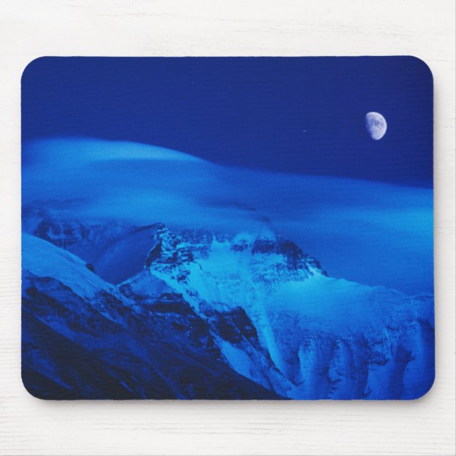 Moon Over Mt. Everest Tibet, China Mouse Mat (Front)