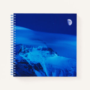 Moon Over Mt. Everest Tibet, China Notebook