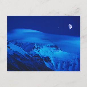 Moon Over Mt. Everest Tibet, China Postcard