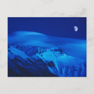 Moon Over Mt. Everest Tibet, China Postcard