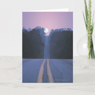 Moon Over Open Road Card