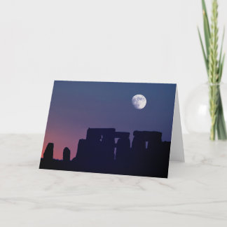 Moon Over Stonehenge | Wiltshire, England Card