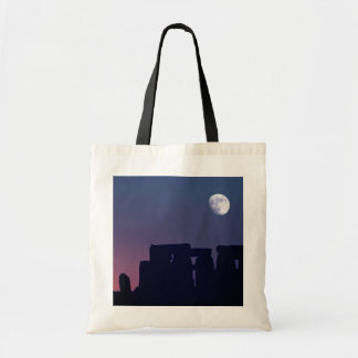 Moon Over Stonehenge | Wiltshire, England Tote Bag