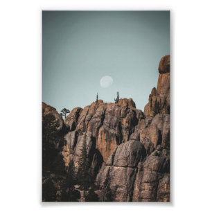 Moon Over Sylvan Lake Rocks Photo Print