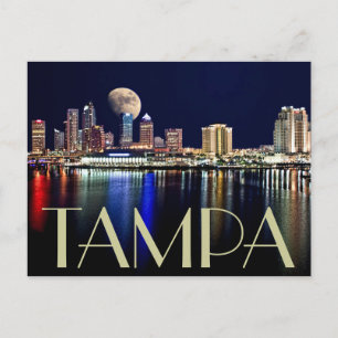 MOON OVER TAMPA BAY ! POSTCARD