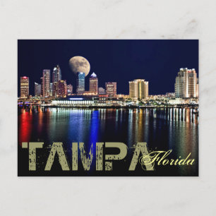 MOON OVER TAMPA BAY ! POSTCARD