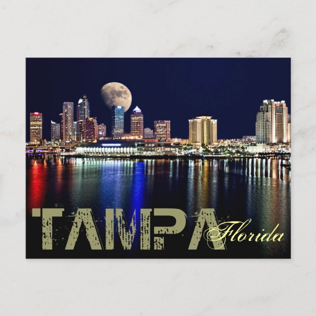 MOON OVER TAMPA BAY ! POSTCARD (Front)