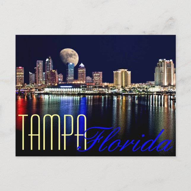 MOON OVER TAMPA BAY ! POSTCARD (Front)